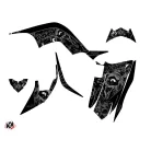 Karosszéria védő dekor matrica készlet Quad YAMAHA Zombies dark Fekete Széria