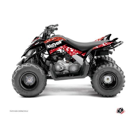 Karosszéria védő dekor matrica készlet Quad YAMAHA Predator Piros Széria