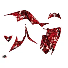   Karosszéria védő dekor matrica készlet Quad YAMAHA Camo Piros Széria