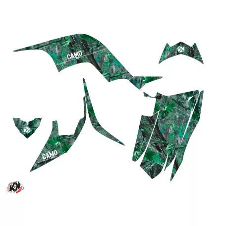 Karosszéria védő dekor matrica készlet Quad YAMAHA Camo Zöld Széria