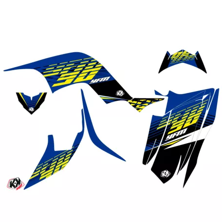 Karosszéria védő dekor matrica készlet Quad YAMAHA Flow Sárga Széria