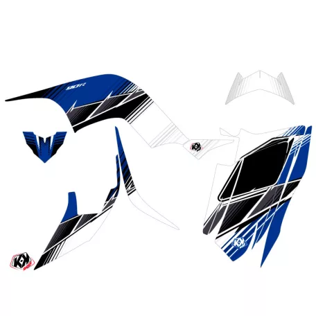 Karosszéria védő dekor matrica készlet Quad YAMAHA Stripe Kék Széria