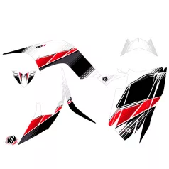   Karosszéria védő dekor matrica készlet Quad YAMAHA Stripe Piros Széria