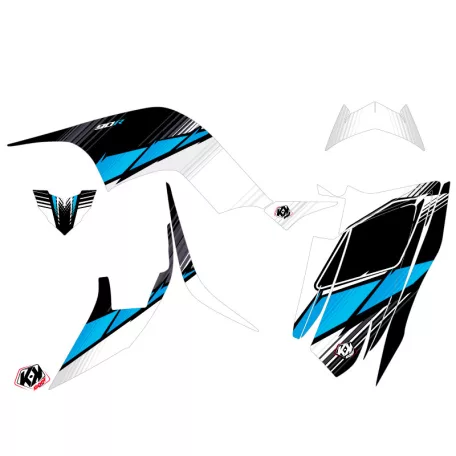 Karosszéria védő dekor matrica készlet Quad YAMAHA Stripe Fekete Széria