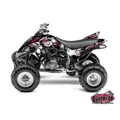   Karosszéria védő dekor matrica készlet Quad YAMAHA Trash Fekete/Rózsaszín Széria
