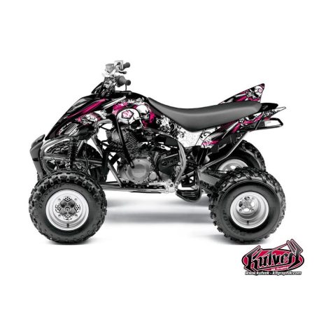 Karosszéria védő dekor matrica készlet Quad YAMAHA Trash Fekete/Rózsaszín Széria