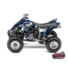   Karosszéria védő dekor matrica készlet Quad YAMAHA Trash Fekete/Kék Széria