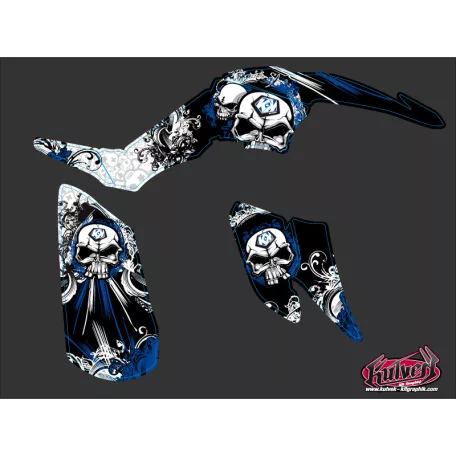 Karosszéria védő dekor matrica készlet Quad YAMAHA Trash Fekete/Kék Széria