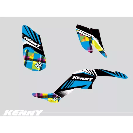 Karosszéria védő dekor matrica készlet Quad YAMAHA Kenny Kék Széria