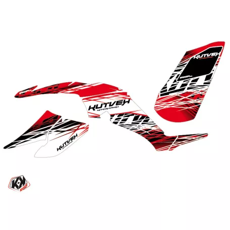 Karosszéria védő dekor matrica készlet Quad YAMAHA Eraser Piros/Fehér Széria