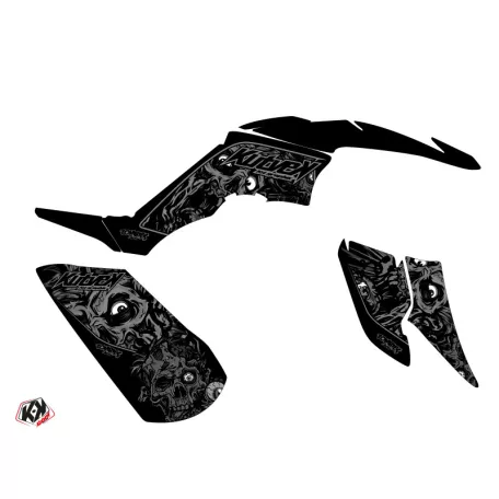 Karosszéria védő dekor matrica készlet Quad YAMAHA Zombies dark Fekete Széria