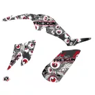 Karosszéria védő dekor matrica készlet Quad YAMAHA Freegun eyed Piros Széria