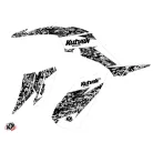Karosszéria védő dekor matrica készlet Quad YAMAHA Predator Fehér Széria