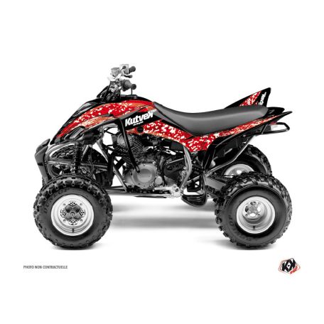Karosszéria védő dekor matrica készlet Quad YAMAHA Predator Piros Széria