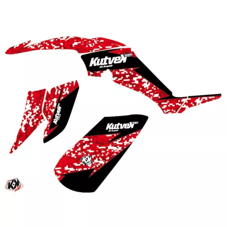 Karosszéria védő dekor matrica készlet Quad YAMAHA Predator Piros Széria