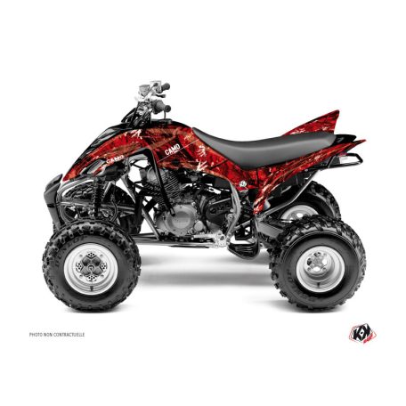 Karosszéria védő dekor matrica készlet Quad YAMAHA Camo Piros Széria