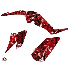   Karosszéria védő dekor matrica készlet Quad YAMAHA Camo Piros Széria