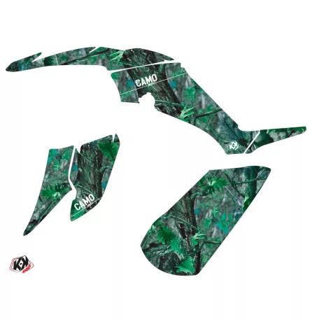 Karosszéria védő dekor matrica készlet Quad YAMAHA Camo Zöld Széria