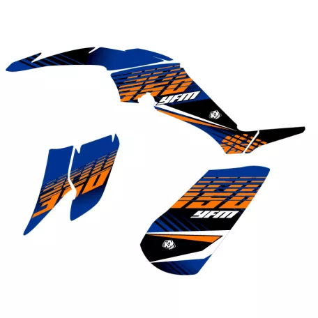 Karosszéria védő dekor matrica készlet Quad YAMAHA Flow Narancs Széria