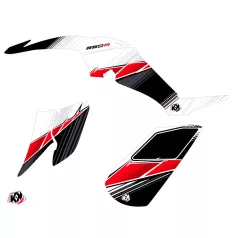   Karosszéria védő dekor matrica készlet Quad YAMAHA Stripe Piros Széria