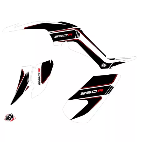 Karosszéria védő dekor matrica készlet Quad YAMAHA Corporate Fekete Széria