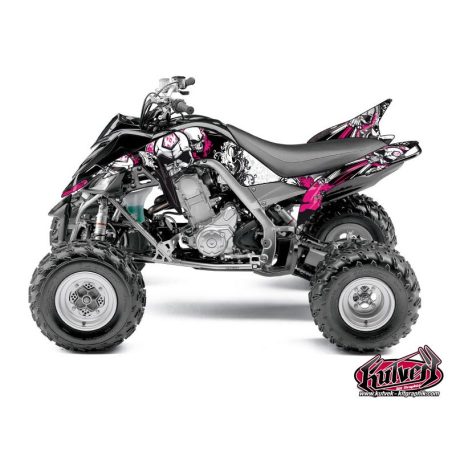 Karosszéria védő dekor matrica készlet Quad YAMAHA Trash Fekete/Rózsaszín Széria