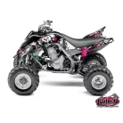 Karosszéria védő dekor matrica készlet Quad YAMAHA Trash Fekete/Rózsaszín Széria