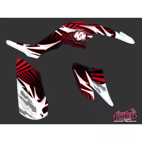Karosszéria védő dekor matrica készlet Quad YAMAHA Graff Piros Széria