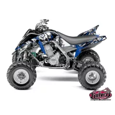  Karosszéria védő dekor matrica készlet Quad YAMAHA Trash Fekete/Kék Széria