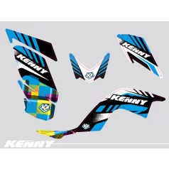   Karosszéria védő dekor matrica készlet Quad YAMAHA Kenny Kék Széria