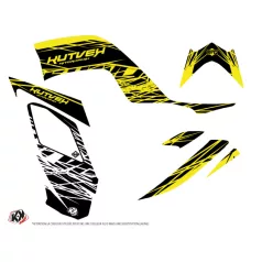   Karosszéria védő dekor matrica készlet Quad YAMAHA Eraser fluo Sárga Széria