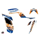 Karosszéria védő dekor matrica készlet Quad YAMAHA Eraser Kék/Narancs Széria