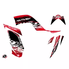   Karosszéria védő dekor matrica készlet Quad YAMAHA Eraser Piros/Fehér Széria