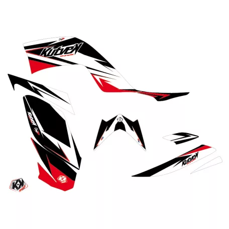 Karosszéria védő dekor matrica készlet Quad YAMAHA Stage Fekete/Piros Széria