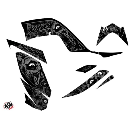 Karosszéria védő dekor matrica készlet Quad YAMAHA Zombies dark Fekete Széria