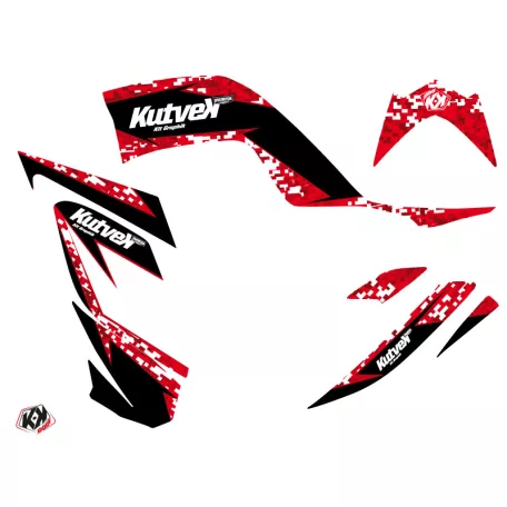 Karosszéria védő dekor matrica készlet Quad YAMAHA Predator Piros Széria