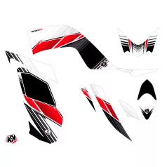   Karosszéria védő dekor matrica készlet Quad YAMAHA Stripe Piros Széria
