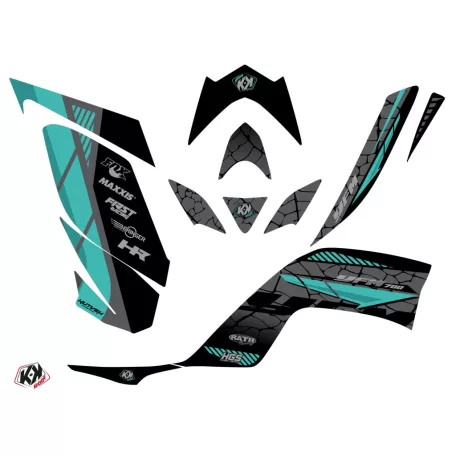 Karosszéria védő dekor matrica készlet Quad YAMAHA Kaiman Fekete/Turquoise Széria