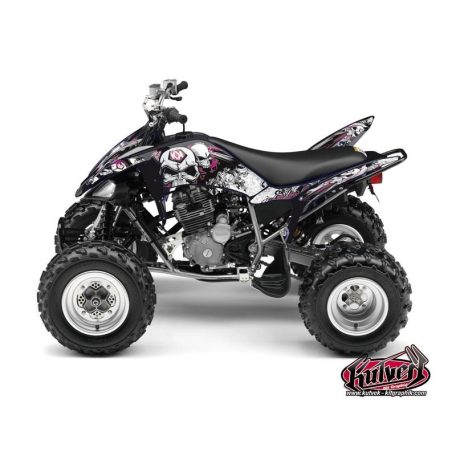 Karosszéria védő dekor matrica készlet Quad YAMAHA Trash Fekete/Rózsaszín Széria