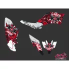 Karosszéria védő dekor matrica készlet Quad YAMAHA Demon Piros Széria
