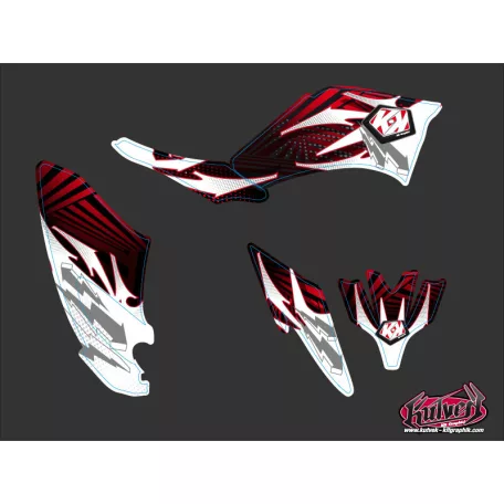 Karosszéria védő dekor matrica készlet Quad YAMAHA Graff Piros Széria