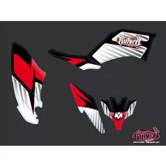   Karosszéria védő dekor matrica készlet Quad YAMAHA Factory Piros Széria