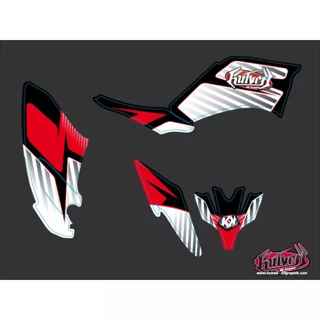Karosszéria védő dekor matrica készlet Quad YAMAHA Factory Piros Széria