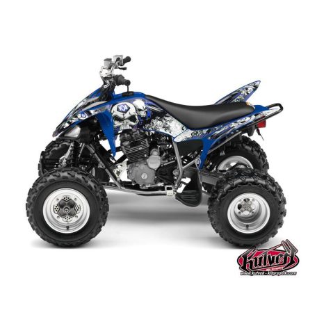 Karosszéria védő dekor matrica készlet Quad YAMAHA Trash Fekete/Kék Széria