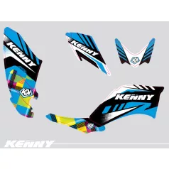   Karosszéria védő dekor matrica készlet Quad YAMAHA Kenny Kék Széria