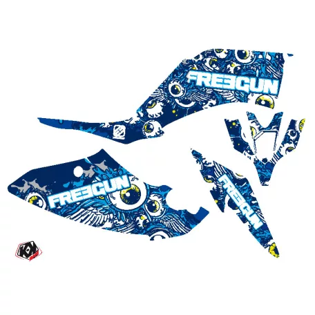 Karosszéria védő dekor matrica készlet Quad YAMAHA Freegun eyed Kék Széria