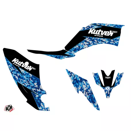 Karosszéria védő dekor matrica készlet Quad YAMAHA Predator Kék Széria