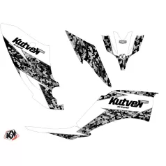   Karosszéria védő dekor matrica készlet Quad YAMAHA Predator Fehér Széria