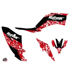   Karosszéria védő dekor matrica készlet Quad YAMAHA Predator Piros Széria
