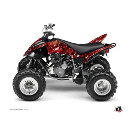 Karosszéria védő dekor matrica készlet Quad YAMAHA Camo Piros Széria
